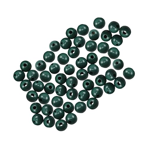 UTHCLO 100 Stück Festes Holzarmband -Perlen Kunsthandwerk Perlen zum Basteln Perlen Handwerk Herstellung Perlen Masse holzperlen selber machen Basteln von Perlen Charms-Perlen Dark Green von UTHCLO