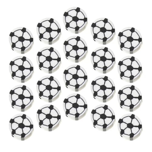 UTHCLO 100 Stück Fußballperlen DIY Bastelperlen für Schmuckherstellung Abstandshalter für Armbänder und Schlüsselanhänger von UTHCLO