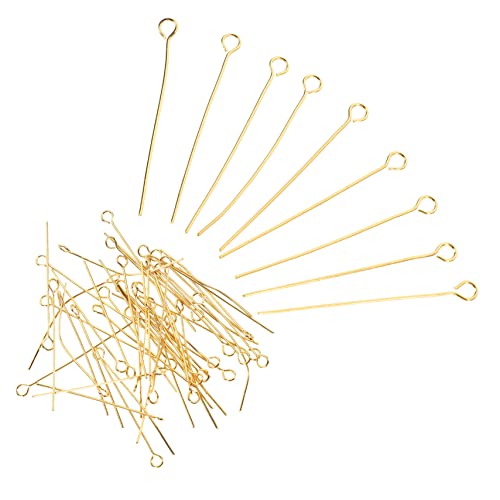 UTHCLO 100 Stück Goldfarbene Nadeln mit für Schmuckherstellung DIY Ohrring Perlen Pins für Armband Halskette Basteln Vielseitige Schmuckzubehör für Kreative Projekte UTHCLO 100 Stück Goldfarbene Nadeln mit für Schmuckherstellung DIY Ohrring Perlen Pins für Armband Halskette Basteln Vielseitige Schmuckzubehör für Kreative Projekte von UTHCLO