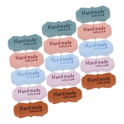 UTHCLO 100 Stück Handgeprägte Zweilochige Veloursleder Etiketten Bunte DIY Kleidung Labels zum Annähen Vielseitige Handgemachte Namensschilder für Hüte Pullover Taschen Modische UTHCLO 100 Stück Handgeprägte Zweilochige Veloursleder Etiketten Bunte DIY Kleidung Labels zum Annähen Vielseitige Handgemachte Namensschilder für Hüte Pullover Taschen Modische von UTHCLO