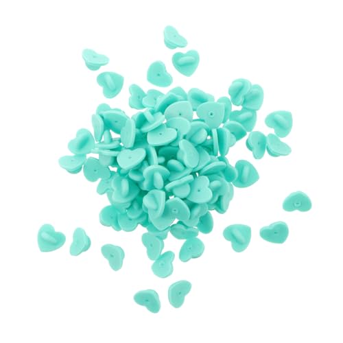 UTHCLO 100 Stück Herzförmige Gummi Pin Backs Broschen Rückseiten in Einfach zu Befestigen Für Anstecknadeln Abzeichen Schmuckherstellung und DIY Bastelprojekte von UTHCLO