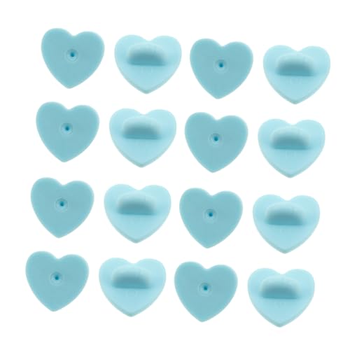UTHCLO 100 Stück Herzförmige Pin Backs aus Gummi Praktische Broschenverschluss Clasp Ersatz für Anstecknadeln Abzeichenhalter Sicherer Halt für Abzeichen und Schmuck DIY von UTHCLO