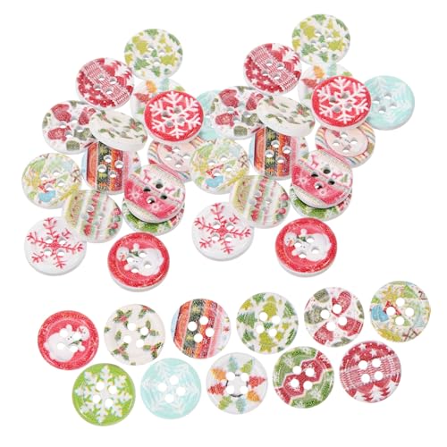 UTHCLO 100 Stück Holzknöpfe Weihnachtsmotive Zwei Naturfarbene DIY Knöpfe für Nähen Basteln Kleidung und Weihnachtsdeko Gemischte Motive Schneeflocke Tanne Stern UTHCLO 100 Stück Holzknöpfe Weihnachtsmotive Zwei Naturfarbene DIY Knöpfe für Nähen Basteln Kleidung und Weihnachtsdeko Gemischte Motive Schneeflocke Tanne Stern von UTHCLO