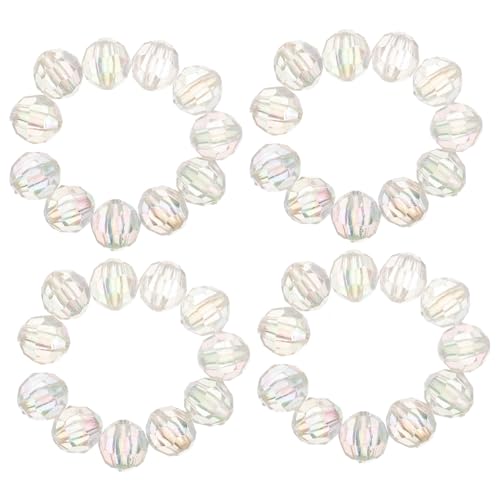 UTHCLO 100 Stück Klare Spacer Perlen Runde Glasperlen für Diy Schmuck Basteln Delicate Craft Beads für Armbänder und Dekorationen zum Auffädeln und Gestalten von Bead Girlanden von UTHCLO