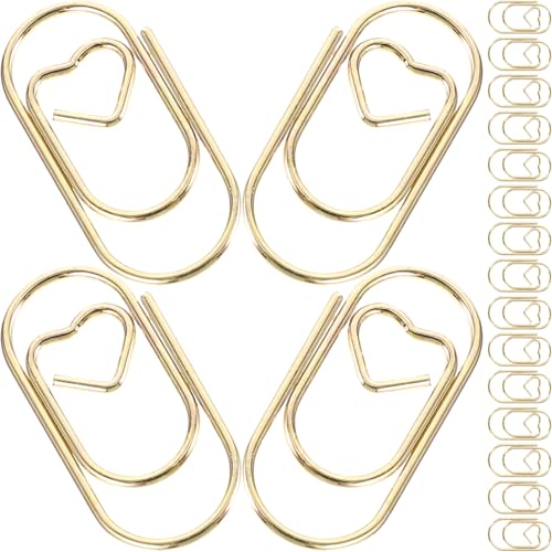 UTHCLO 100 Stück Mini Metall Büroklammern Dekorative Kreative Papierklammern für DIY Notizen Fotoalben und Bürobedarf Platzsparend und Stabil UTHCLO 100 Stück Mini Metall Büroklammern Dekorative Kreative Papierklammern für DIY Notizen Fotoalben und Bürobedarf Platzsparend und Stabil von UTHCLO