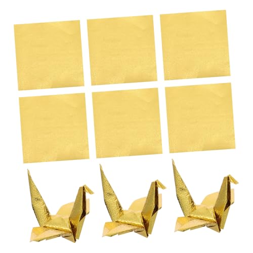 UTHCLO 100 Stück Origami Papier Quadratisch Einseitig Glitzernd Bastelpapier für DIY Kunsthandwerk Kinderhandwerk Faltpapier Scrapbooking Partydekoration von UTHCLO