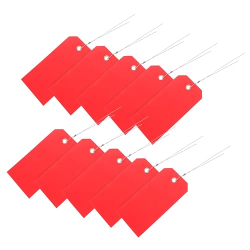 UTHCLO 100 Stück Robuste PVC Gepäckanhänger mit Metallösen und Draht Beschreibbare Reißfeste Versandetiketten Vielseitige Kofferanhänger für Reise Tasche Rucksack Rot UTHCLO 100 Stück Robuste PVC Gepäckanhänger mit Metallösen und Draht Beschreibbare Reißfeste Versandetiketten Vielseitige Kofferanhänger für Reise Tasche Rucksack Rot von UTHCLO
