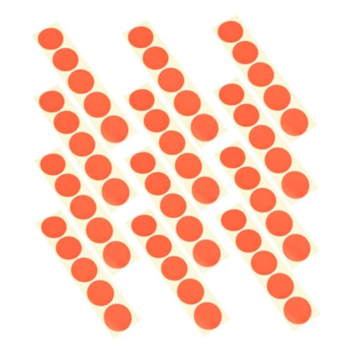 UTHCLO 100 Stück Rote Prägelabels Selbstklebende Siegelsticker für Zertifikate Urkunden und Dokumente Metallisch Geprägte Briefaufkleber Verpackungs Papieretiketten von UTHCLO