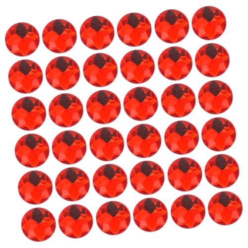 UTHCLO 100 Stück Runde Acryl-strasssteine Juwelen Zum Handwerk Vasenfüller Für Tafelaufsätze Strass Flatback Basteln Sie Juwelen Große Strasssteine Kristalldekor Kristalle Zum Basteln Rot von UTHCLO