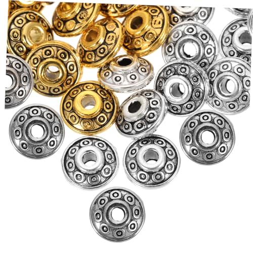 UTHCLO 100 Stück Spacer Beads Hochwertiger Legierung Vintage Ufo Förmige Abstandsperlen für DIY Armbänder Schmuckherstellung Zubehör Lose Perlen für Individuelles Basteln von UTHCLO