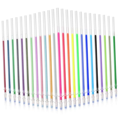 UTHCLO 100 Stück Teiliges Bunte Gelstift Nachfüllminen Kugelschreiber Ersatzminen für Schule Büro Kunsthandwerk Glatte Tinte Langlebige Spitze Kompatibel mit Standard Gelstiften von UTHCLO
