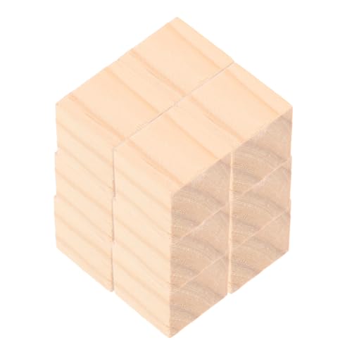 UTHCLO 100 Stück Unbehandelte Holzwürfel Natürliche Quadratische Holzblöcke Blanko Für DIY Basteln Stem Lernspielzeug Glatt Sicher Und Leicht Stapelbar von UTHCLO