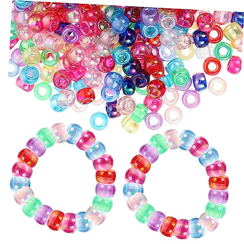 UTHCLO 1000 Stück Acrylperlen für DIY Schmuckherstellung Große Lochperlen Bunten Farben für Armbänder und Ohrringe für Kreative Bastelprojekte von UTHCLO