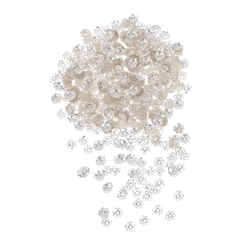 UTHCLO 1000 Stück Blumen Perlkappen Eisen Diy Schmuckzubehör für Armbänder Halsketten Runde Spacer Elemente Kreative Bastelprojekte von UTHCLO