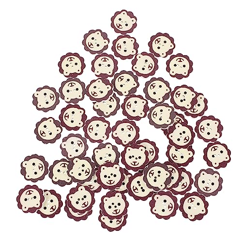 UTHCLO 100Stücke DIY Holzknöpfe Dekorative Multifunktions Knöpfe für Kleidung und Kunsthandwerk Cartoon Designs für Jacken Rucksäcke und Party Dekorationen von UTHCLO