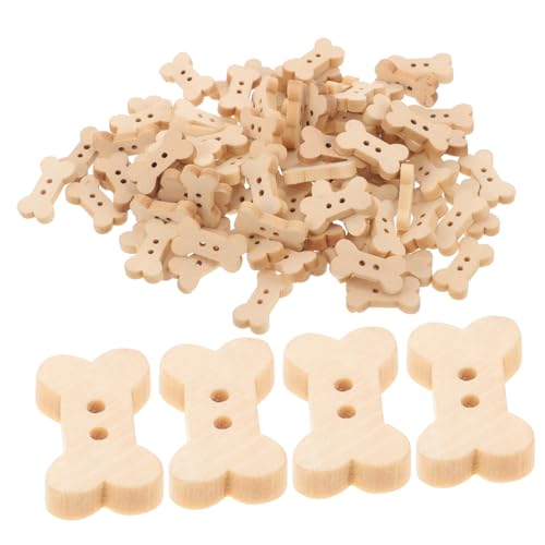 UTHCLO 100Stücke Handgefertigte Holzknöpfe Knochenform Multifunktionale Näknöpfe für Kinderbekleidung Bastelprojekte und DIY Designs für UTHCLO 100Stücke Handgefertigte Holzknöpfe Knochenform Multifunktionale Näknöpfe für Kinderbekleidung Bastelprojekte und DIY Designs für von UTHCLO