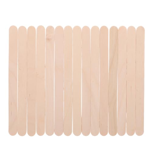 UTHCLO 100Stücke Holz Rührstäbe für DIY Eiscreme Bastelprojekte Natürlicher Kleber Rührstab Multifunktionale Holzstäbchen für Sicher und Einfach zu Verwenden von UTHCLO