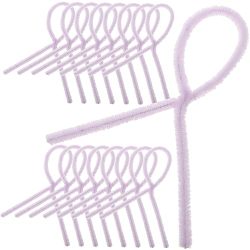 UTHCLO 100Stücke Plüsch für DIY Bastelprojekte und Frühe Bildung Pastell Lila Handarbeiten von UTHCLO