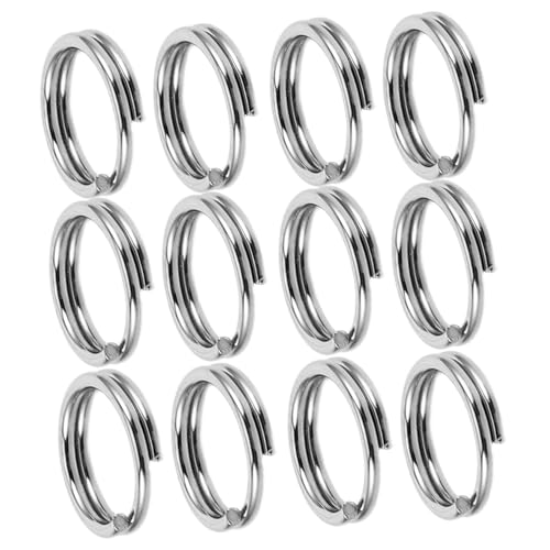 UTHCLO 100Stücke Schlüsselringe für Schlüsselanhänger Kreisförmige Metallringe für DIY Projekte Langlebige Verbindungselemente für Schlüssel und Accessoires von UTHCLO