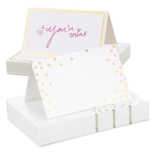 UTHCLO 100Stücke Tischkarten für Hochzeiten Namenskarten für Tischdekoration für Besondere Anlässe mit Eckigem Rahmen von UTHCLO