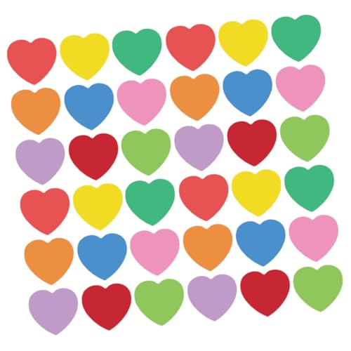UTHCLO 108 Stück Herzförmige Papier Ausschnitte Farben Diy Bastelmaterial für Klassenzimmer Valentinstag Hochzeiten und Geburtstagsfeiern Beschreibbare Karten für Persönliche Dekorationen von UTHCLO