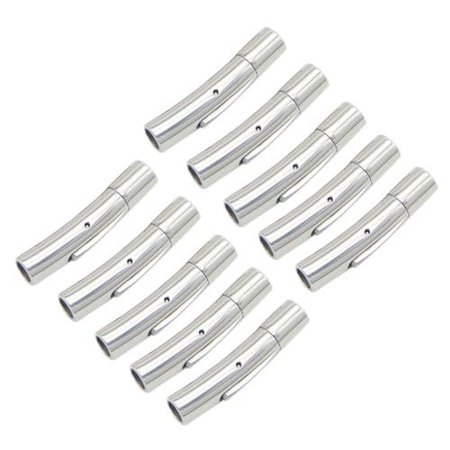 UTHCLO 10Stücke Armbandverschlüsse Schmuckverschlüsse für DIY Halsketten Armbänder Langlebige Endkappen Stahlfarbe Handgefertigte von UTHCLO