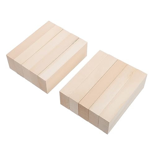 UTHCLO 10Stücke DIY Holzplanken Unlackierte Basswood Blöcke Glatte Oberflächen für Handwerk Bastelprojekte und Dekorationen von UTHCLO