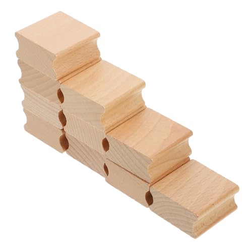 UTHCLO 10Stücke Holzstempel Leere DIY Schnitzaccessoires Quadratische Holzstempel für Kreative Bastelprojekte für Erwachsene von UTHCLO