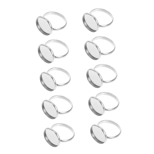 UTHCLO 10Stücke Ringbasis Einstellbare Schmuckherstellung Zubehör Langlebig für DIY Fingerringe für Projekte und von UTHCLO