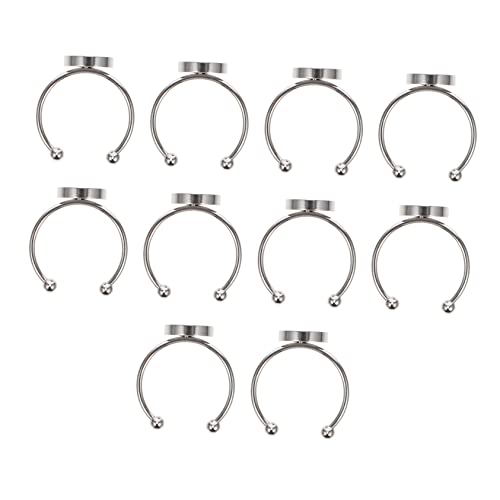 UTHCLO 10Stücke Verstellbare Ringbasis Pads DIY Schmuckrohlinge für Kreative Ringgestaltung Robust und Langlebig für Designs und Projekte von UTHCLO