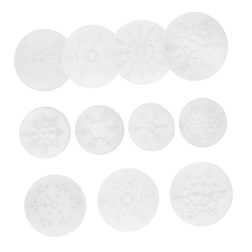 UTHCLO 11 Stück Teiliges Silikon Schneeflocken Gießform für DIY Schmuckherstellung Flexible Transparente Harzformen für Anhänger Ohrringe Weihnachtsbaumschmuck und Kreative Bastelprojekte von UTHCLO