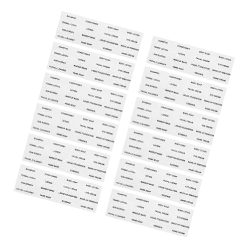 UTHCLO 12 Blatt Transparente Wasserdichte Aufkleber für Reise Toilettenartikel Kleine Kosmetiketiketten zum Beschriften von Shampoo Conditioner und Ölflaschen zur Praktischen UTHCLO 12 Blatt Transparente Wasserdichte Aufkleber für Reise Toilettenartikel Kleine Kosmetiketiketten zum Beschriften von Shampoo Conditioner und Ölflaschen zur Praktischen von UTHCLO