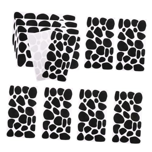 UTHCLO 12 Blatt Wandaufkleber aus schwarzem Filz filzaufkleber filzunterlage Wandaufkleber für aus schwarzem Filz Filz-DIY-Aufkleber Lustige Kinderaufkleber gefühlt Black von UTHCLO