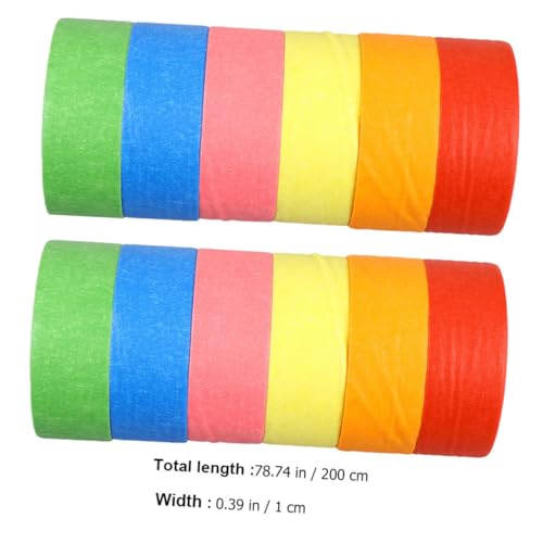 UTHCLO 12 Rollen Buntes Masking Tape Selbstklebend Bastelpapier Klebeband für DIY Malerband zum Markieren Beschriften und Dekorieren Handabreißbar und Wiederverwendbar UTHCLO 12 Rollen Buntes Masking Tape Selbstklebend Bastelpapier Klebeband für DIY Malerband zum Markieren Beschriften und Dekorieren Handabreißbar und Wiederverwendbar von UTHCLO