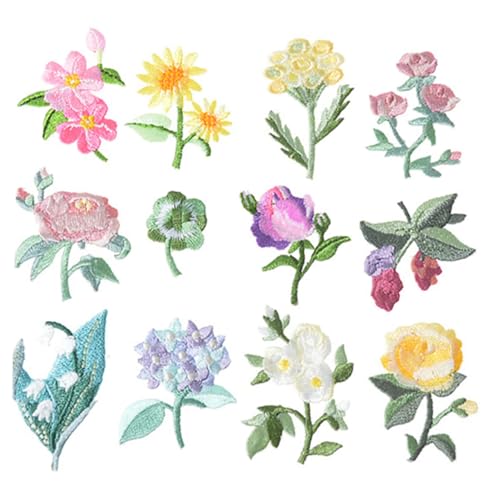 UTHCLO 12 Stück Teiliges Blumen Stickerei Aufnäher Bunte Robuste Applikationen zum Aufbügeln oder Annähen DIY Kleidung und Taschen Zubehör Klare Muster Hitzebeständig Vielseitig UTHCLO 12 Stück Teiliges Blumen Stickerei Aufnäher Bunte Robuste Applikationen zum Aufbügeln oder Annähen DIY Kleidung und Taschen Zubehör Klare Muster Hitzebeständig Vielseitig von UTHCLO