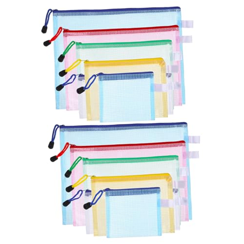UTHCLO 12 Stück Teiliges Dokumententaschen Reißverschluss Halbtransparente Mesh aufbewahrungsbeutel Verschiedene bis Reißfest für Schule Büro und Zuhause UTHCLO 12 Stück Teiliges Dokumententaschen Reißverschluss Halbtransparente Mesh aufbewahrungsbeutel Verschiedene bis Reißfest für Schule Büro und Zuhause von UTHCLO