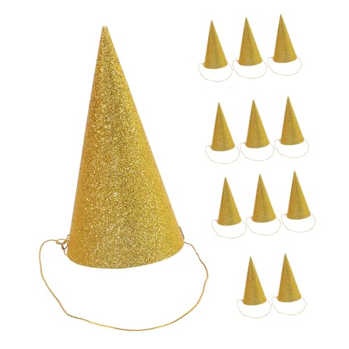 UTHCLO 12 Stück Teiliges Goldene Glitzer Partyhüte Dreieckige Geburtstagshüte mit Langem Band Passende Mini für Erwachsene Festliche Kopfbedeckung für Geburtstagsfeiern UTHCLO 12 Stück Teiliges Goldene Glitzer Partyhüte Dreieckige Geburtstagshüte mit Langem Band Passende Mini für Erwachsene Festliche Kopfbedeckung für Geburtstagsfeiern von UTHCLO