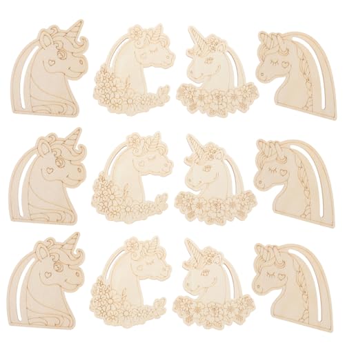 UTHCLO 12 Stück Teiliges Holz unicorn Bastelset Naturbelassene Blanke Holzscheiben für DIY Handwerk Bemalbare Einhorn holzstücke zum Kreativen Gestalten und Dekorieren bei Hochzeit Party UTHCLO 12 Stück Teiliges Holz unicorn Bastelset Naturbelassene Blanke Holzscheiben für DIY Handwerk Bemalbare Einhorn holzstücke zum Kreativen Gestalten und Dekorieren bei Hochzeit Party von UTHCLO