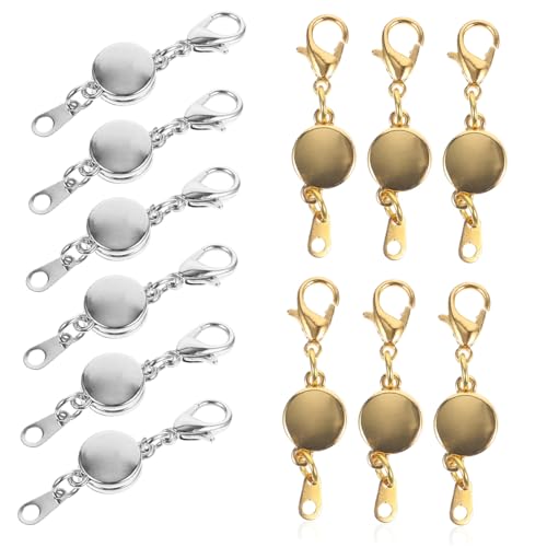UTHCLO 12 Stück Teiliges Magnetische Legierungs Verschlüsse mit Hummer Karabiner für Halsketten Armbänder DIY Schmuckherstellung Silber und Gold UTHCLO 12 Stück Teiliges Magnetische Legierungs Verschlüsse mit Hummer Karabiner für Halsketten Armbänder DIY Schmuckherstellung Silber und Gold von UTHCLO