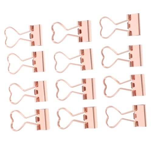 UTHCLO 12 Stück Teiliges Metall Büroklammern Rosegold Herzform Kleine Dokumentenklammern Stabile Papierhalter Für Büro Schreibwaren Organizer UTHCLO 12 Stück Teiliges Metall Büroklammern Rosegold Herzform Kleine Dokumentenklammern Stabile Papierhalter Für Büro Schreibwaren Organizer von UTHCLO