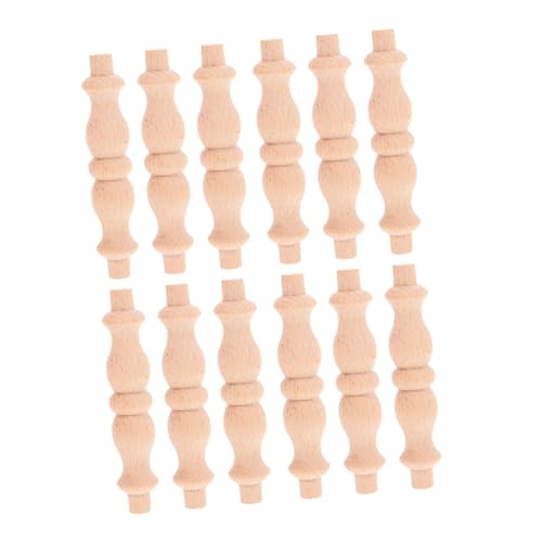 UTHCLO 12 Stück Unlackierte Baluster für Möbel Gourd Förmige Holzspindeln zur Dekoration und Sicherung für Festliche Anlässe und Heimwerkerprojekte UTHCLO 12 Stück Unlackierte Baluster für Möbel Gourd Förmige Holzspindeln zur Dekoration und Sicherung für Festliche Anlässe und Heimwerkerprojekte von UTHCLO