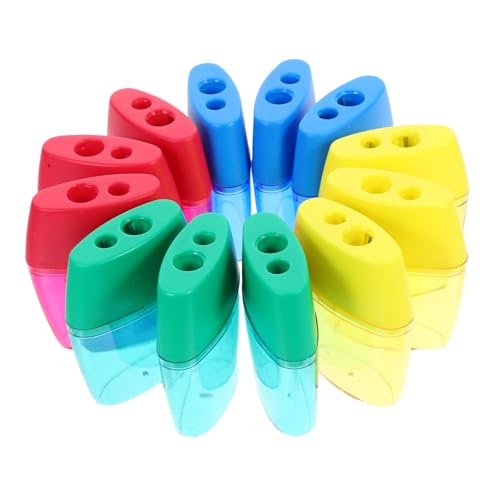 UTHCLO 12 Stücke Doppel Loch Kunststoff Handheld Bleistift Manuelle Tragbare Für Office Home von UTHCLO
