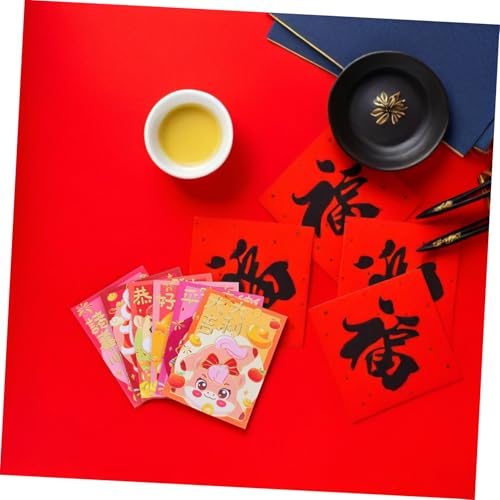 UTHCLO 120 Stück Rote Umschläge Chinesisches Neujahrsfest Cartoon Pferd Design Hochwertiges Papier Lunar Year Hongbao Umschläge Für Geldgeschenke Grußkarten von UTHCLO