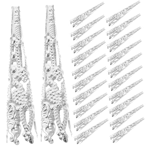 UTHCLO 120 Stück Teiliges Trompetenblumen Perlenkappen aus Metall Leichte Schmuckperlen Endkappen für Armbänder Halsketten und DIY Schmuckherstellung Silberfarbene Bead Caps für Kreative UTHCLO 120 Stück Teiliges Trompetenblumen Perlenkappen aus Metall Leichte Schmuckperlen Endkappen für Armbänder Halsketten und DIY Schmuckherstellung Silberfarbene Bead Caps für Kreative von UTHCLO