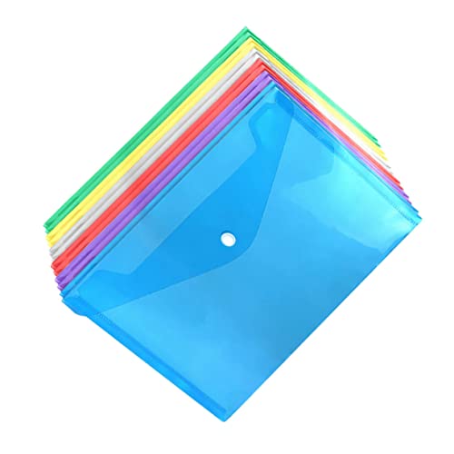 UTHCLO 12Stücke Dokumentenaufbewahrungstaschen Teiliges Transparente Reißfeste und Wasserdichte Dokumentenmappe für Effiziente Organisation von Unterlagen und Rechnungen von UTHCLO