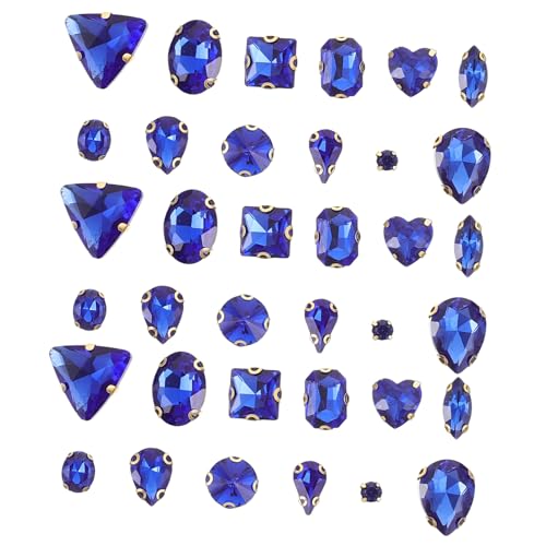UTHCLO 130 Stück Glas Krallen Strass Basteln Edelsteine aufnähen Strasssteine für Nägel Strasssteine nähen Nieten Stoff-edelsteine Herstellung Blau Edelsteine nähen Flecken Blue UTHCLO 130 Stück Glas Krallen Strass Basteln Edelsteine aufnähen Strasssteine für Nägel Strasssteine nähen Nieten Stoff-edelsteine Herstellung Blau Edelsteine nähen Flecken Blue von UTHCLO