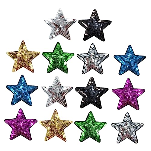 UTHCLO 14 Stück Teiliges Pailletten Stern Applikationen für Kleidung Aufbügelflicken Farben für DIY Reparaturen und Dekorationen von Kleidung Taschen und Mehr UTHCLO 14 Stück Teiliges Pailletten Stern Applikationen für Kleidung Aufbügelflicken Farben für DIY Reparaturen und Dekorationen von Kleidung Taschen und Mehr von UTHCLO