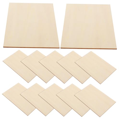 UTHCLO 15 Stück Teiliges DIY Holzplatten aus Unbehandeltem Lindenholz Quadratische Holzstücke für Basteln Gravur Malen Bastelprojekte von UTHCLO