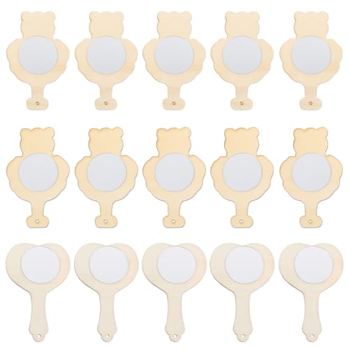 UTHCLO 15 Stück Teiliges Holzspiegel Bemalen Leichte DIY Mini holzspiegel für Sicher Langlebig Kreative Handarbeit für Kindergarten und Familienaktivitäten UTHCLO 15 Stück Teiliges Holzspiegel Bemalen Leichte DIY Mini holzspiegel für Sicher Langlebig Kreative Handarbeit für Kindergarten und Familienaktivitäten von UTHCLO