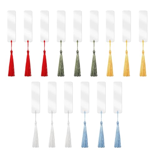 UTHCLO 15 Stück Teiliges Sublimations lesezeichen mit Loch und Farbiger Quaste Rechteckige Blanko Bookmarks aus Hitzebeständig für Wärmetransfer als Schülergeschenke zum Jahresende UTHCLO 15 Stück Teiliges Sublimations lesezeichen mit Loch und Farbiger Quaste Rechteckige Blanko Bookmarks aus Hitzebeständig für Wärmetransfer als Schülergeschenke zum Jahresende von UTHCLO